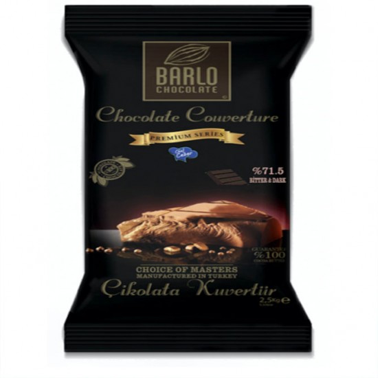 BARLO CHOCOLATE BİTTER KUVERTUR 2.5 KG %71.5