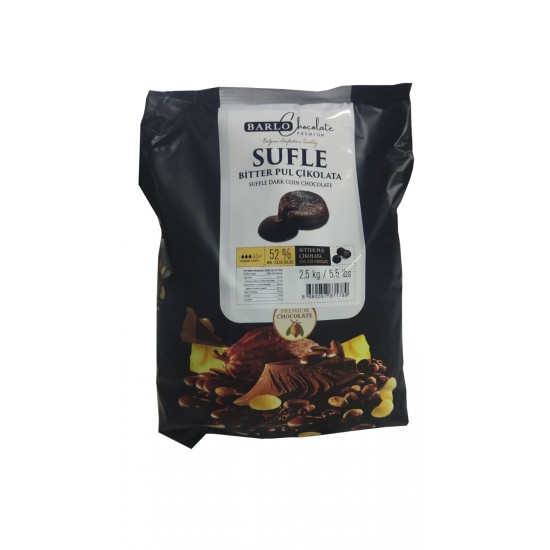 BARLO BİTTER SUFLE PUL ÇİKOLATA %52 2.5 KG
