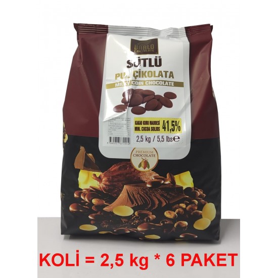 BARLO SÜTLÜ PUL ÇİKOLATA %41.5 2.5 KG