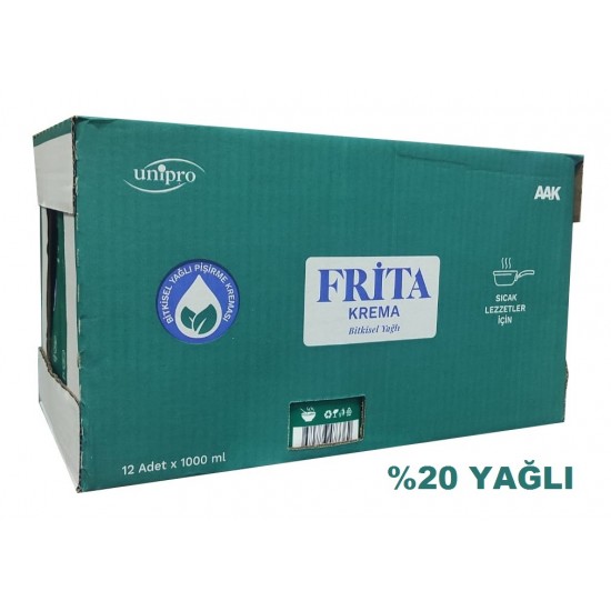 FRİTA BİTKİSEL YAĞLI PİŞİRME KREMA 1 LT 12 ADET