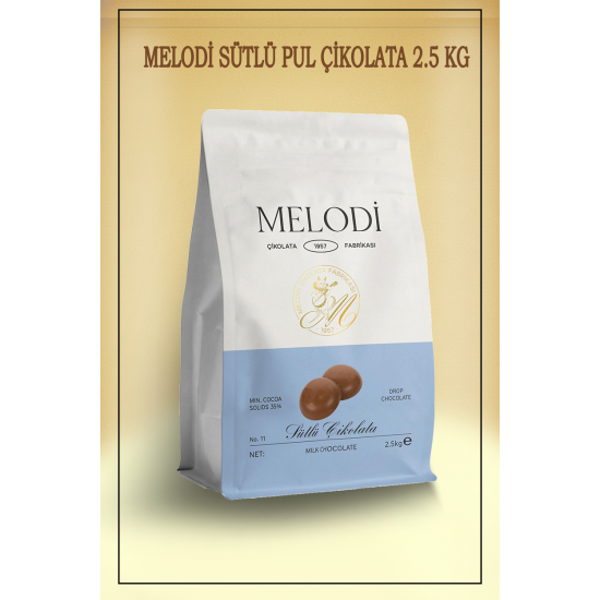 MELODİ EKSTRA SÜTLÜ PUL ÇİKOLATA %34 2.5 KG