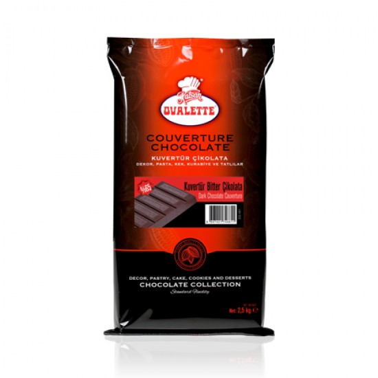 OVALETTE KUVERTUR BİTTER %65 2.5 KG OVALETTE KUVERTUR BİTTER %65 2.5 KG