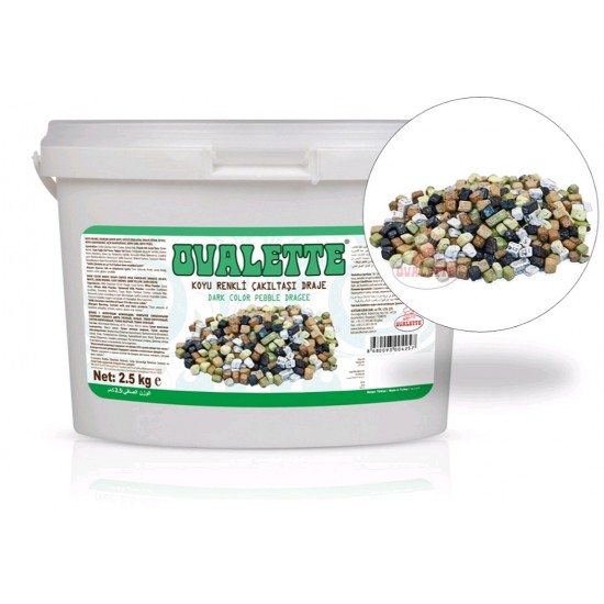 OVALETTE KOYU RENKLİ SÜTLÜ ÇAKILTAŞ DRAJE 2.5 KG