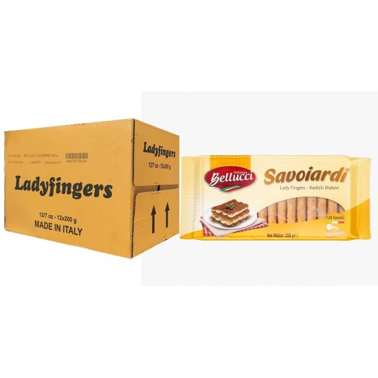 BELLUCCİ SAVOİARDİ KEDİ DİLİ BİSKÜVİ 200 GR-12 ADET