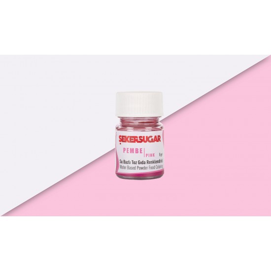 ŞEKER SUGAR SU BAZLI TOZ BOYA PEMBE 5 GR